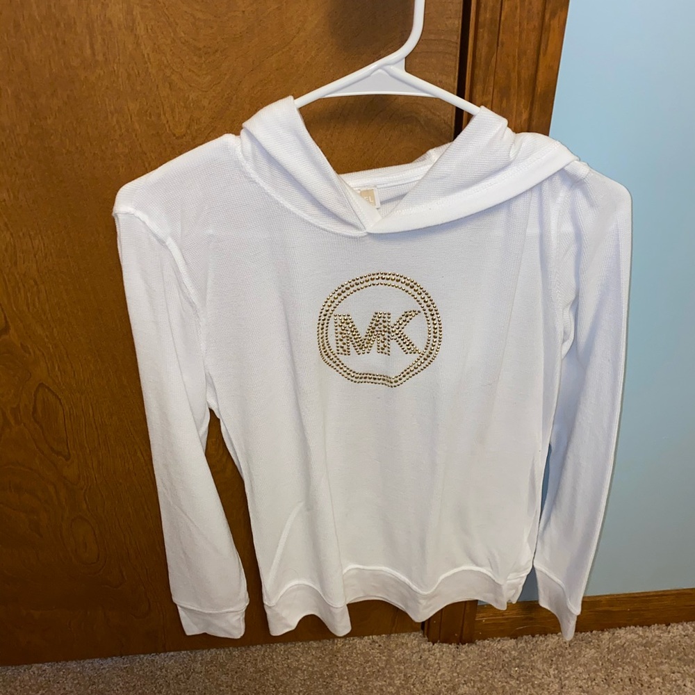 White michael kors lightweight hoodie